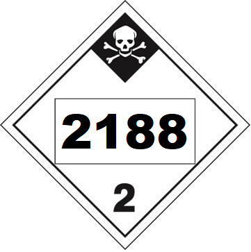 UN 2188 Hazmat Placard, Class 2.3, Tagboard
