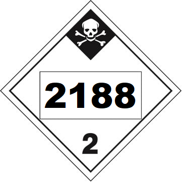 UN 2188 Hazmat Placard, Class 2.3, Vinyl