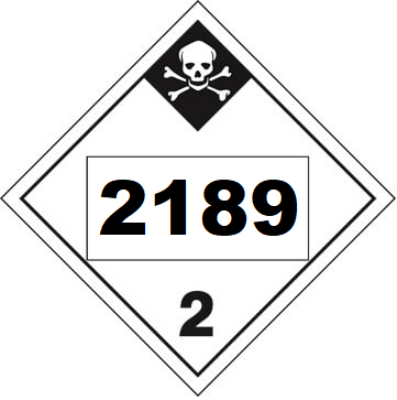 UN 2189 Hazmat Placard, Class 2.3, Tagboard