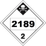 UN 2189 Hazmat Placard, Class 2.3, Vinyl