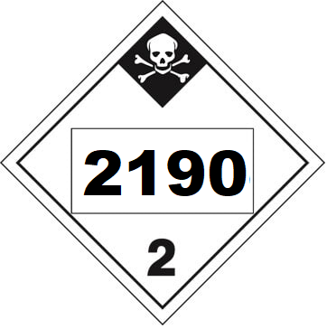 UN 2190 Hazmat Placard, Class 2.3, Vinyl