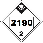 UN 2190 Hazmat Placard, Class 2.3, Tagboard