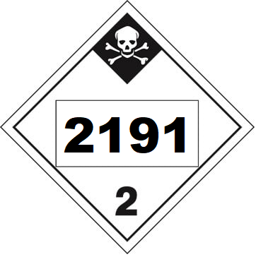 UN 2191 Hazmat Placard, Class 2.3, Vinyl