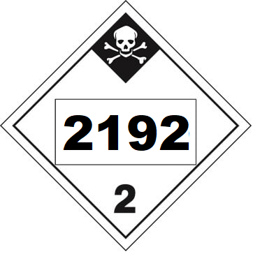 UN 2192 Hazmat Placard, Class 2.3, Vinyl