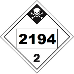 UN 2194 Hazmat Placard, Class 2.3, Tagboard