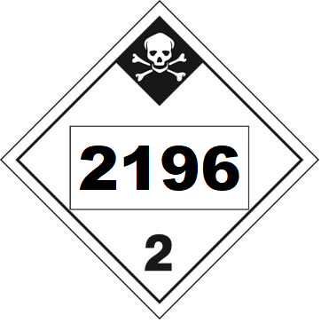 UN 2196 Hazmat Placard, Class 2.3, Vinyl