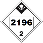 UN 2196 Hazmat Placard, Class 2.3, Tagboard