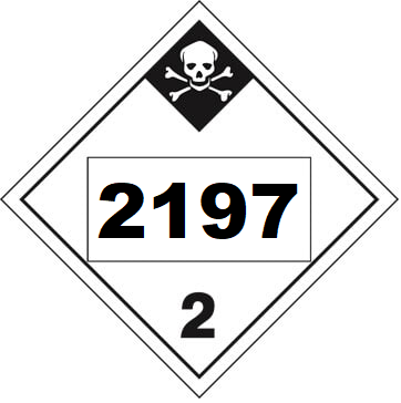 UN 2197 Hazmat Placard, Class 2.3, Vinyl