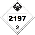 UN 2197 Hazmat Placard, Class 2.3, Vinyl