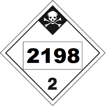 UN 2198 Hazmat Placard, Class 2.3, Vinyl