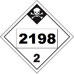 UN 2198 Hazmat Placard, Class 2.3, Tagboard
