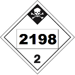 UN 2198 Hazmat Placard, Class 2.3, Vinyl