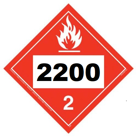 UN 2200 Hazmat Placard, Tagboard