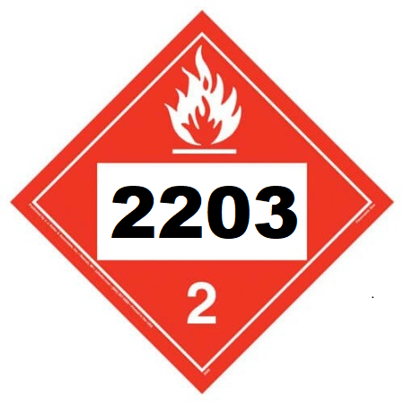 UN 2203 Hazmat Placard, Tagboard