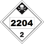 UN 2204 hazmat Placard, Class 2.3, Vinyl