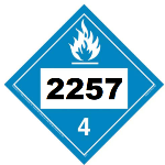 UN 2257 Hazmat Placard, Class 4.3, Tagboard