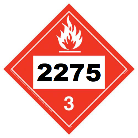 UN 2275 Hazmat Placard, Class 3, Tagboard