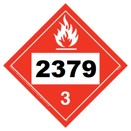 UN 2379 Hazmat Placard, Class 3, Vinyl