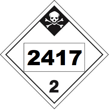 UN 2417 Hazmat Placard, Class 2.3, Tagboard
