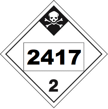 UN 2417 Hazmat Placard, Class 2.3, Vinyl