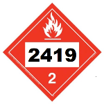 UN 2419, Flammable Gas Placard