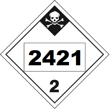 UN 2421 Hazmat Placard, Class 2.3, Vinyl