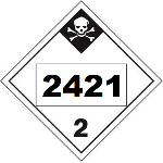 UN 2421 Hazmat Placard, Class 2.3, Vinyl