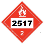 UN 2517 Hazmat Placard, Tagboard