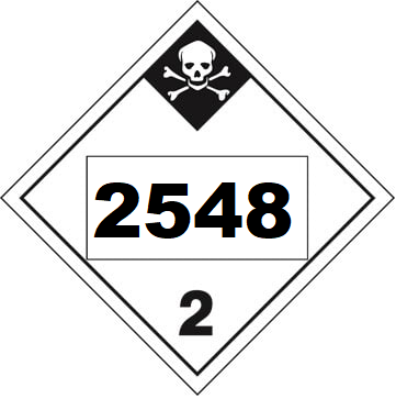 UN 2548 Hazmat Placard, Class 2.3, Vinyl