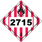 Un 2715 Hazmat Placard, Class 4, Tagboard