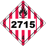 Un 2715 Hazmat Placard, Class 4, Vinyl