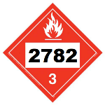 UN 2782 Hazmat Placard, Class 3, Vinyl