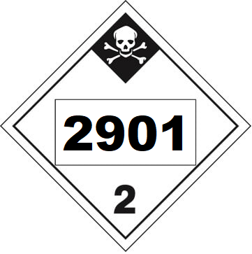 UN 2901 Hazmat Placard, Class 2.3, Vinyl