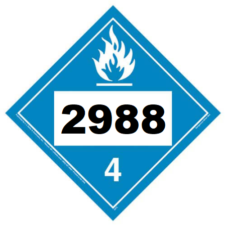 UN 2988 Hazmat Placard, Class 4.3, Tagboard