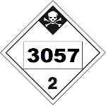 UN 3057 Hazmat Placard, Calss 2.3, Vinyl