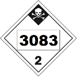 UN 3083 Hazmat Placard, Class 2.3, Vinyl