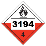 UN 3194 Hazmat Placard, Class 4.2, Vinyl