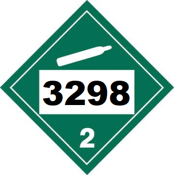 UN 3298 Hazmat Placard, Class 2.2, Vinyl