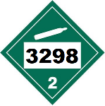 UN 3298 Hazmat Placard, Class 2.2, Vinyl