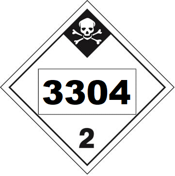 UN 3304 Hazmat Placard, Class 2.3, Vinyl