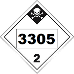 UN 3305 Hazmat Placard, Class 2.3, Vinyl