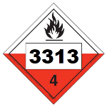 UN 3313 Hazmat Placard, Class 4.2, Vinyl