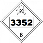 UN 3352 Hazmat Placard, Tagboard