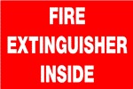 Fire Extinguisher Inside Vinyl Sign