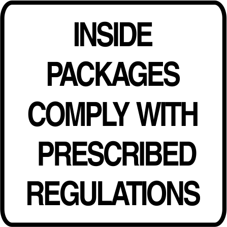 Inside Packages Comply Label