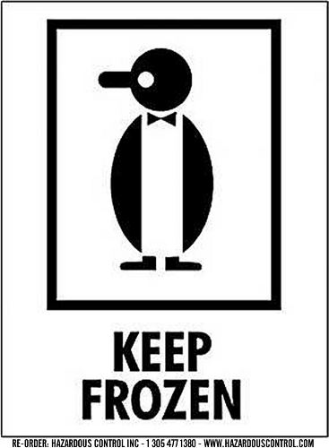 Keep Frozen Penguin Label