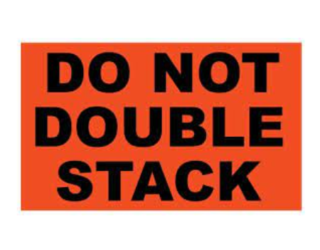 Do Not Double Stack Label, Bilingual, 4" x 5" Roll