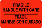 Fragile Handle With Car Label, Bilingual, 4" x 5" Roll