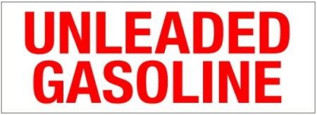 Unleaded Gasoline Decal