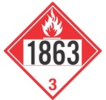UN 1863 Combustible Liquid Placard Tagboard